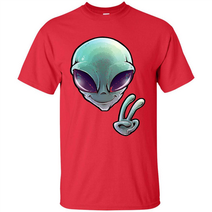 Peace Alien T-shirt Red