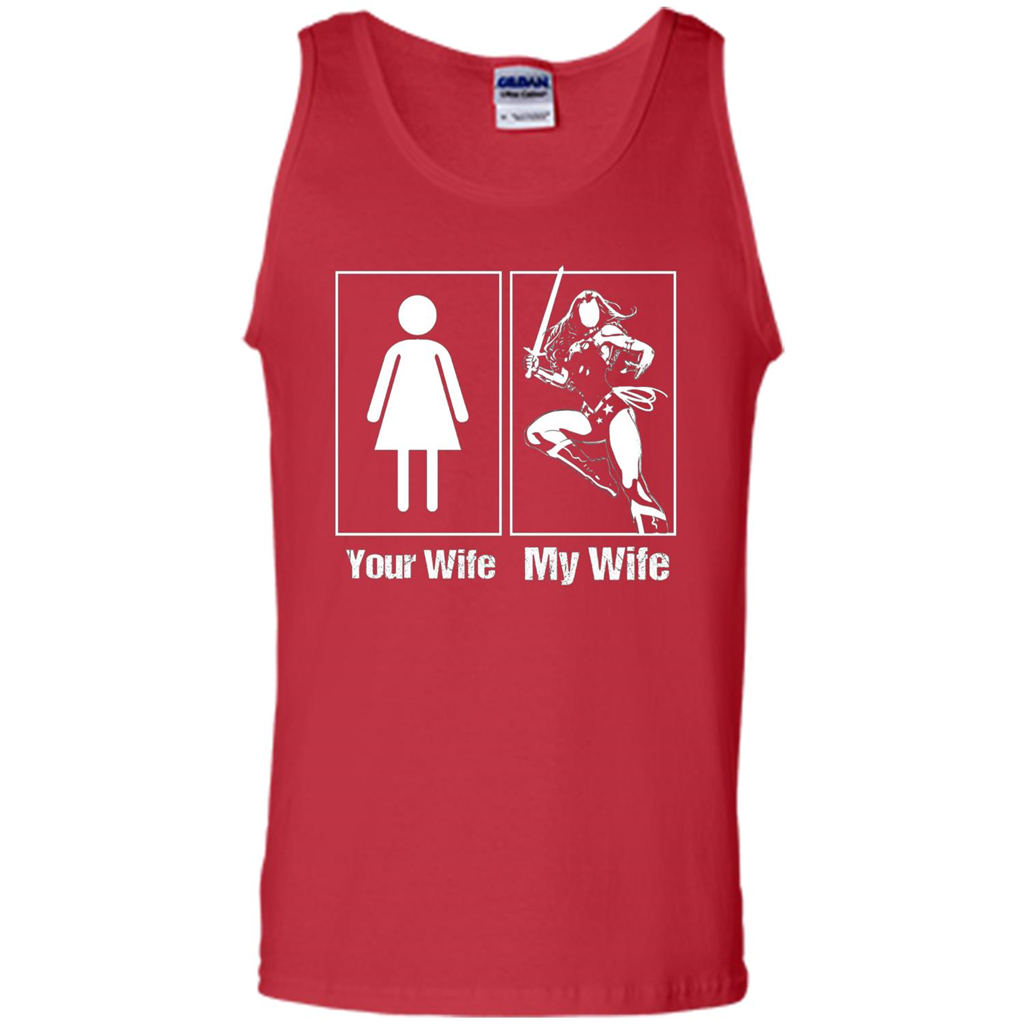 My Wife Is Super Woman T-shirt Mens Your Wife My Wife Red