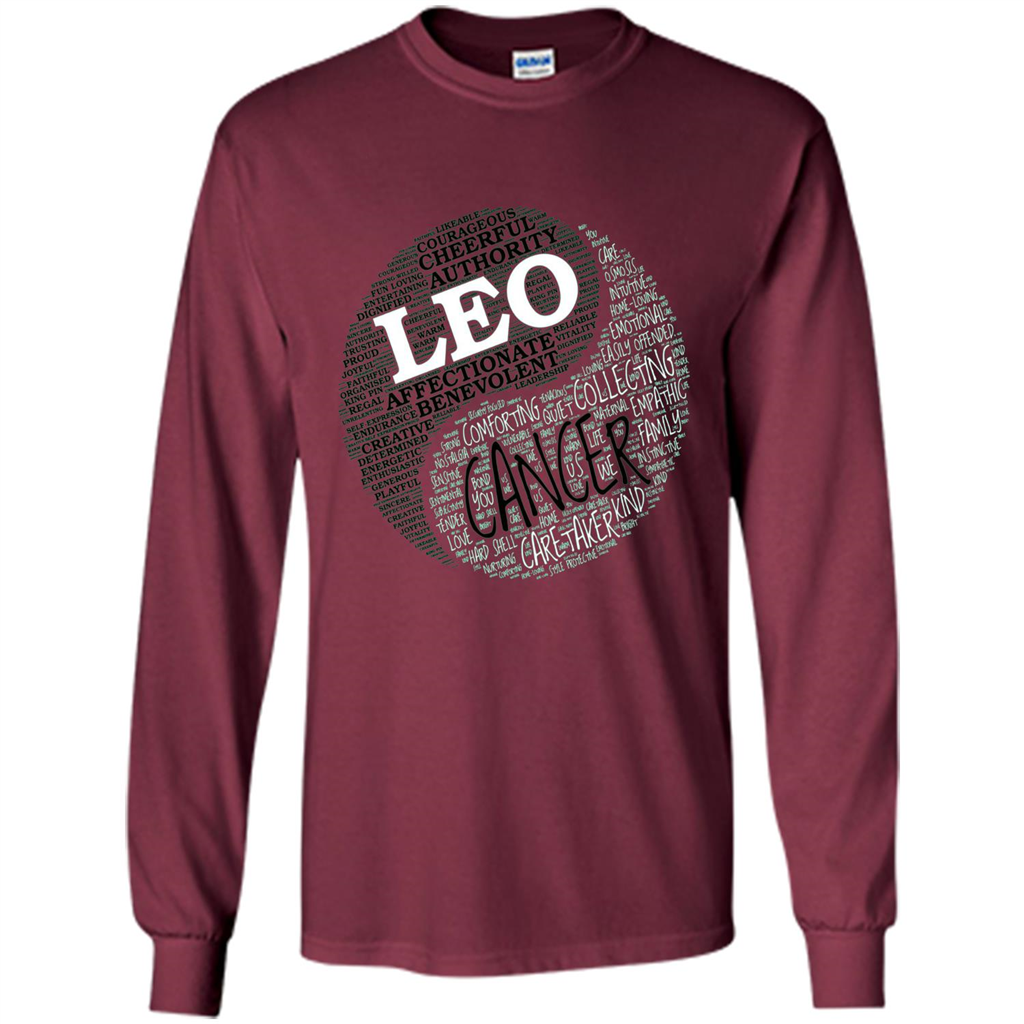 Zodiac Facts T-shirt Women Leo and Cancer T-shirt Maroon
