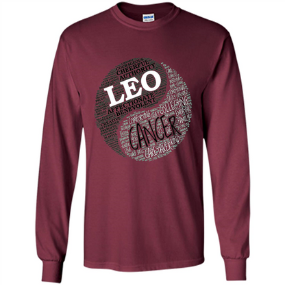 Zodiac Facts T-shirt Women Leo and Cancer T-shirt Maroon