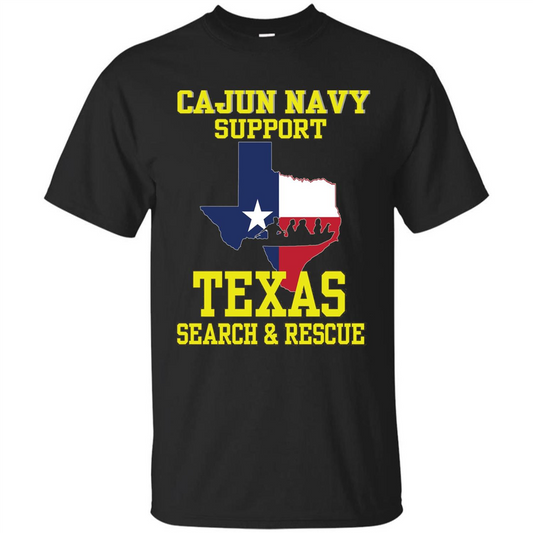 Cajun Navy Support Texas Search And Rescue T-shirt Black