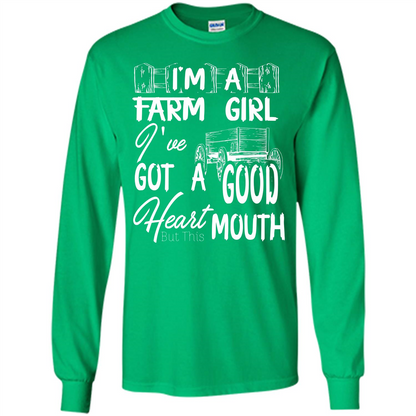 Farm Girl T-shirt I'm A Farm Girl I've Got A Good Heart T-shirt Irish Green