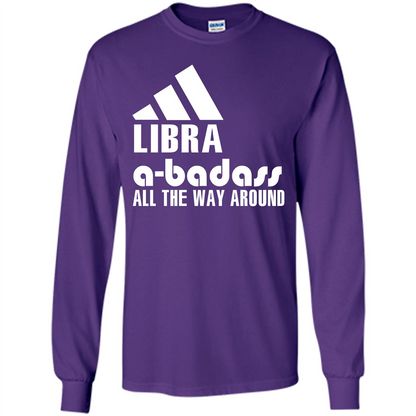 Libra A-Badass All The Way Around T-shirt Purple