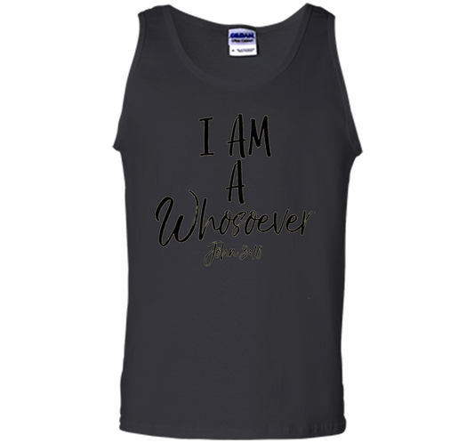 I am a Whosoever Shirt John 3:16 Vintage Bold Christian Tee shirt Black