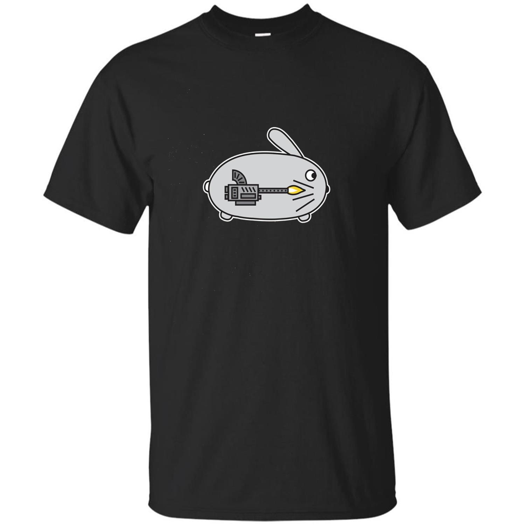 Bunny vs Dinosaur T-shirt Black