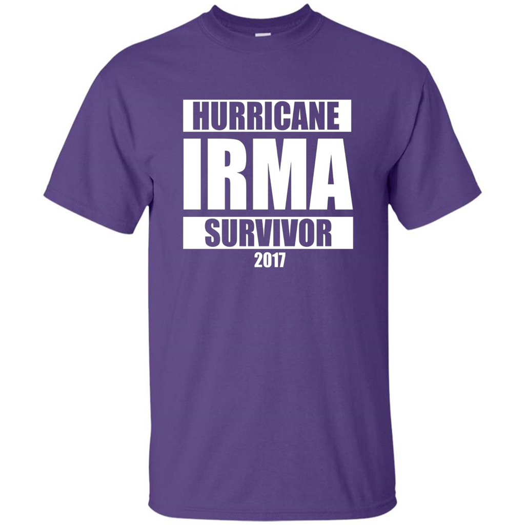 Hurricane Irma Survivor T-shirt 2017 Purple