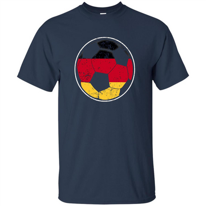 Germany Flag Soccer Ball Flag Soccer T-shirt Navy