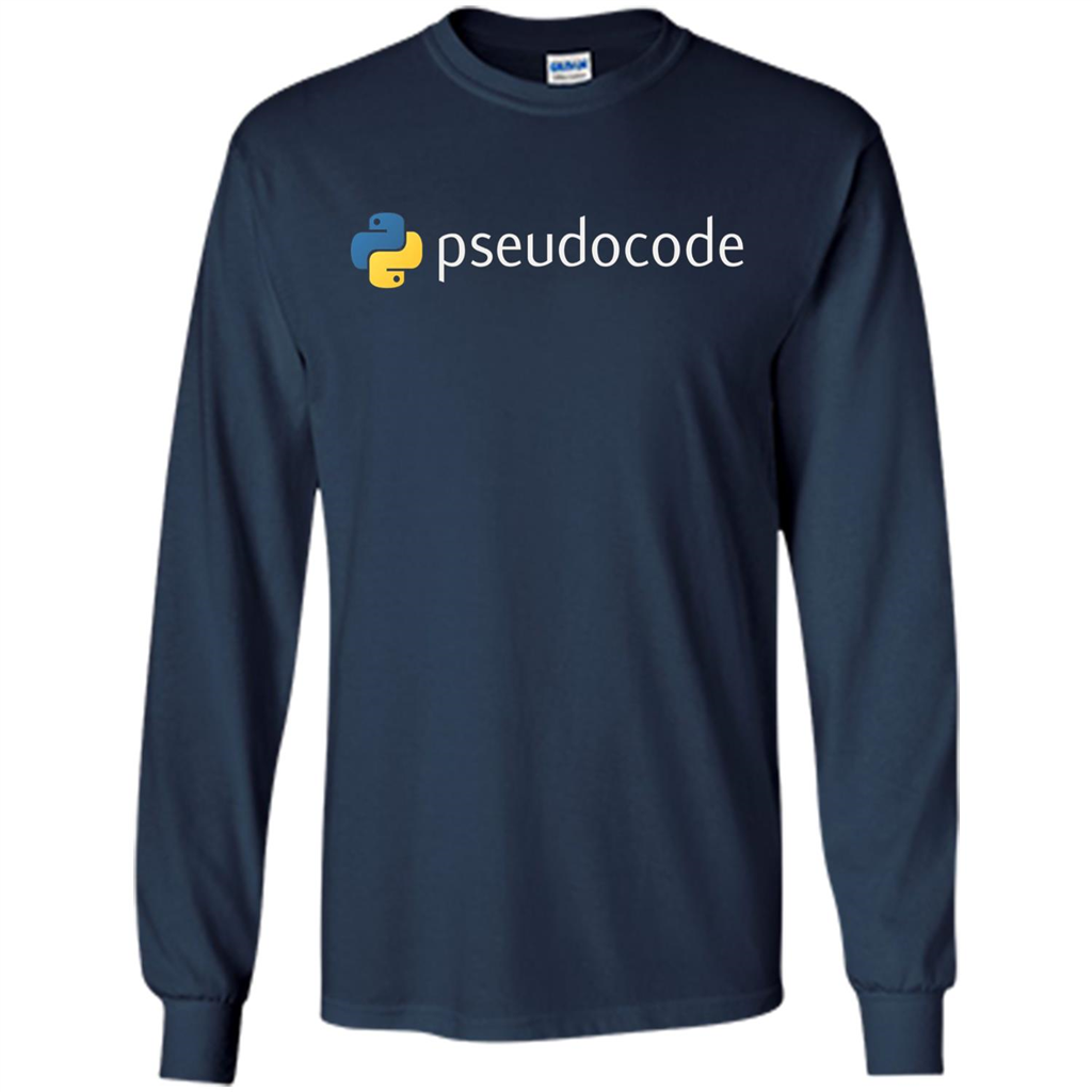 Funny Python Programming Pseudocode T-shirt Navy