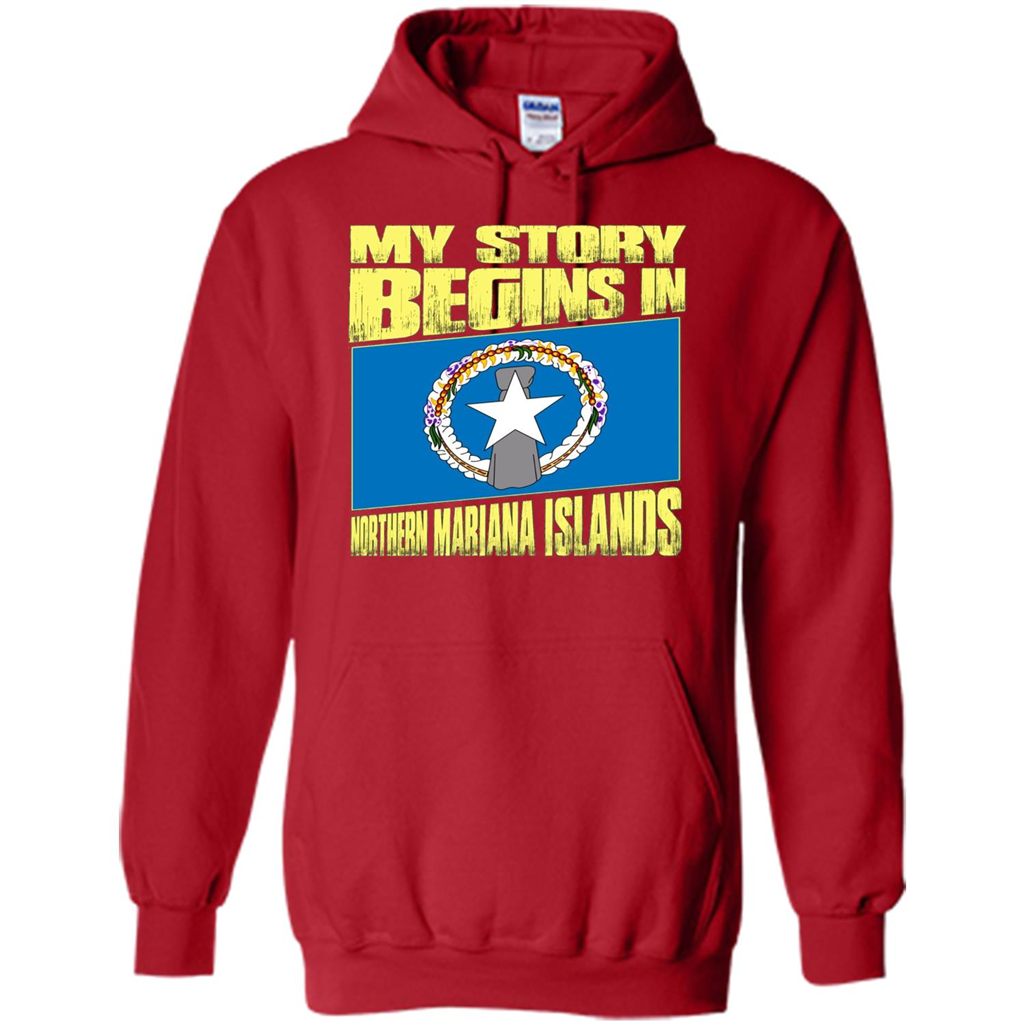 Story Begins In Northern Mariana Islands T-Shirt Red