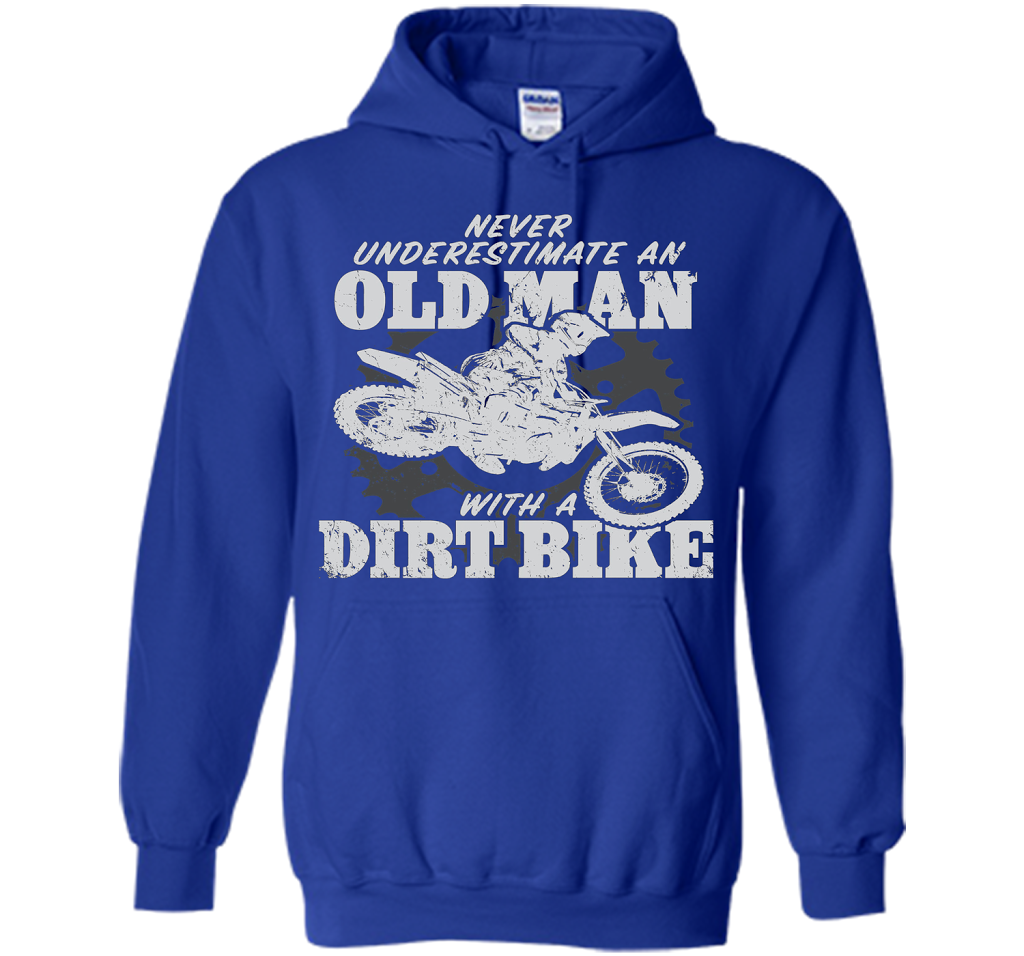 Never Underestimate an Old Man with a Dirt Bike t-shirt MX cool shirt Royal