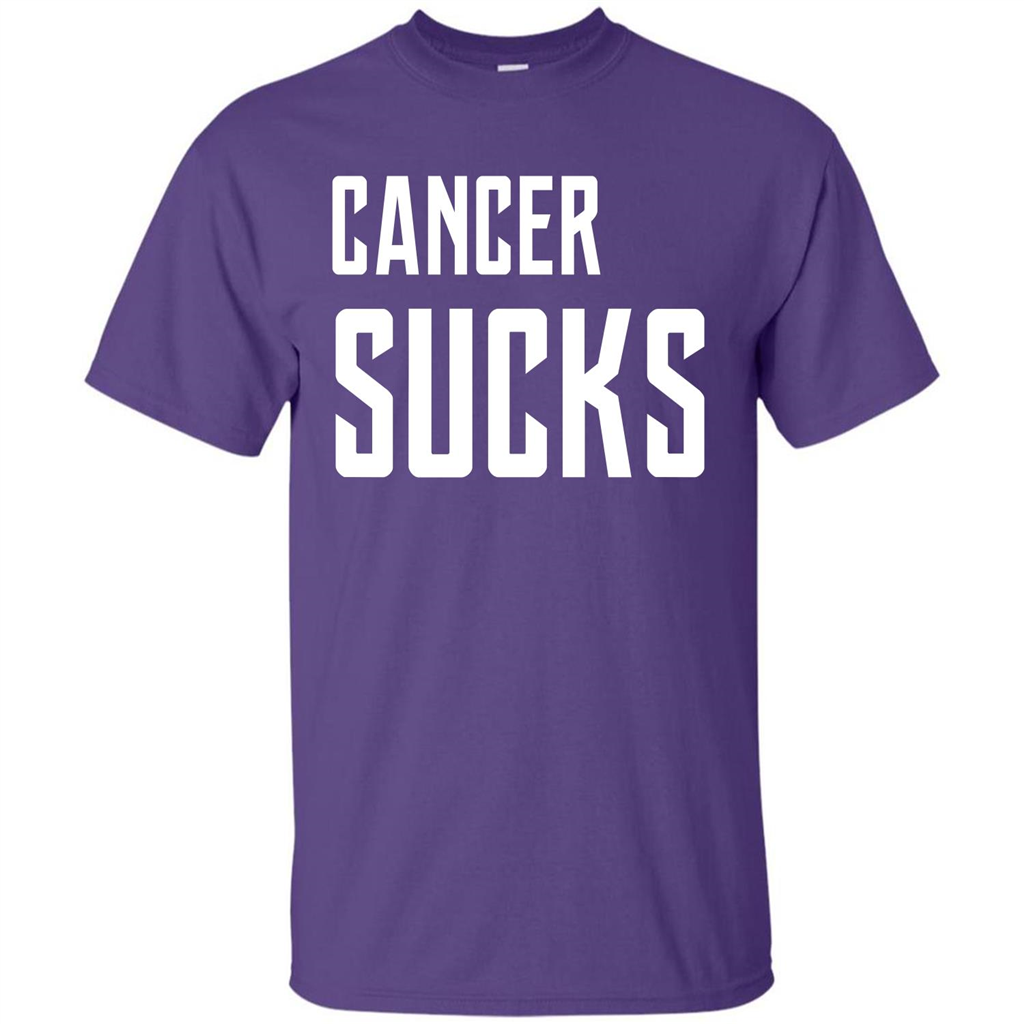Cancer Sucks T-shirt Purple