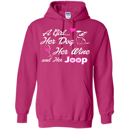 Dog T-shirt A Girl Her Dog Her Wine And Her Joop T-shirt Heliconia