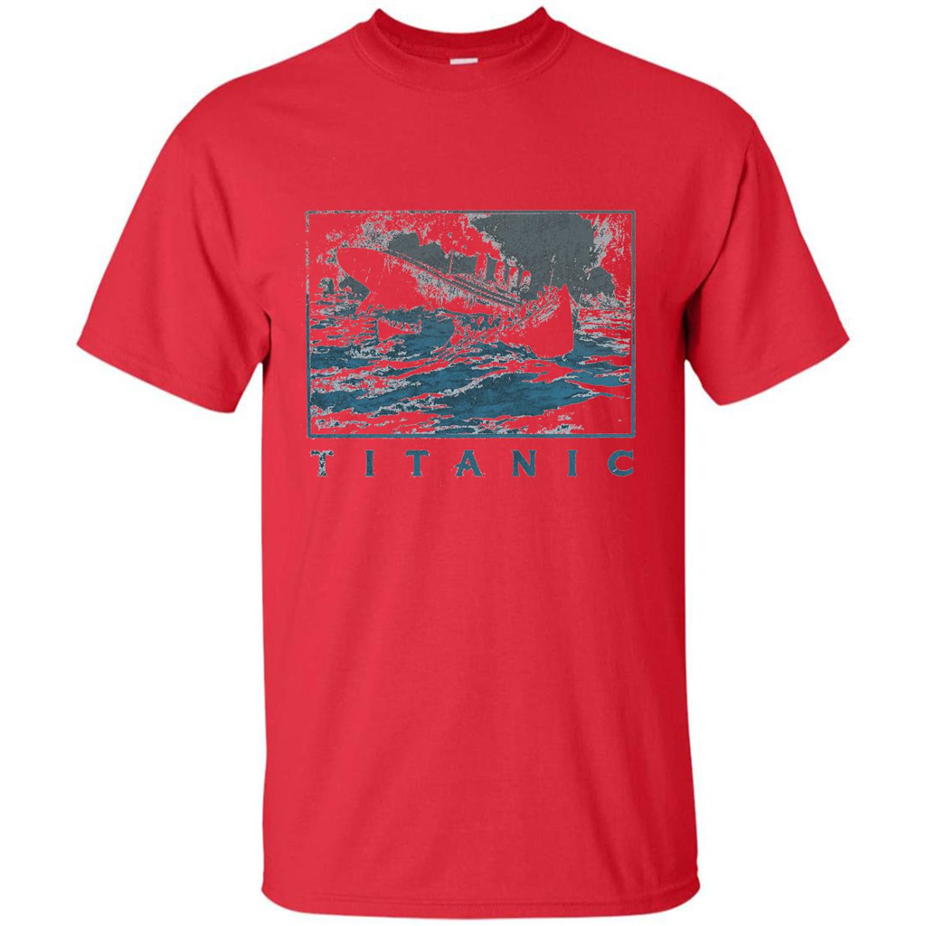 Titanic April 1912 T-Shirt Atlantic Ocean Red