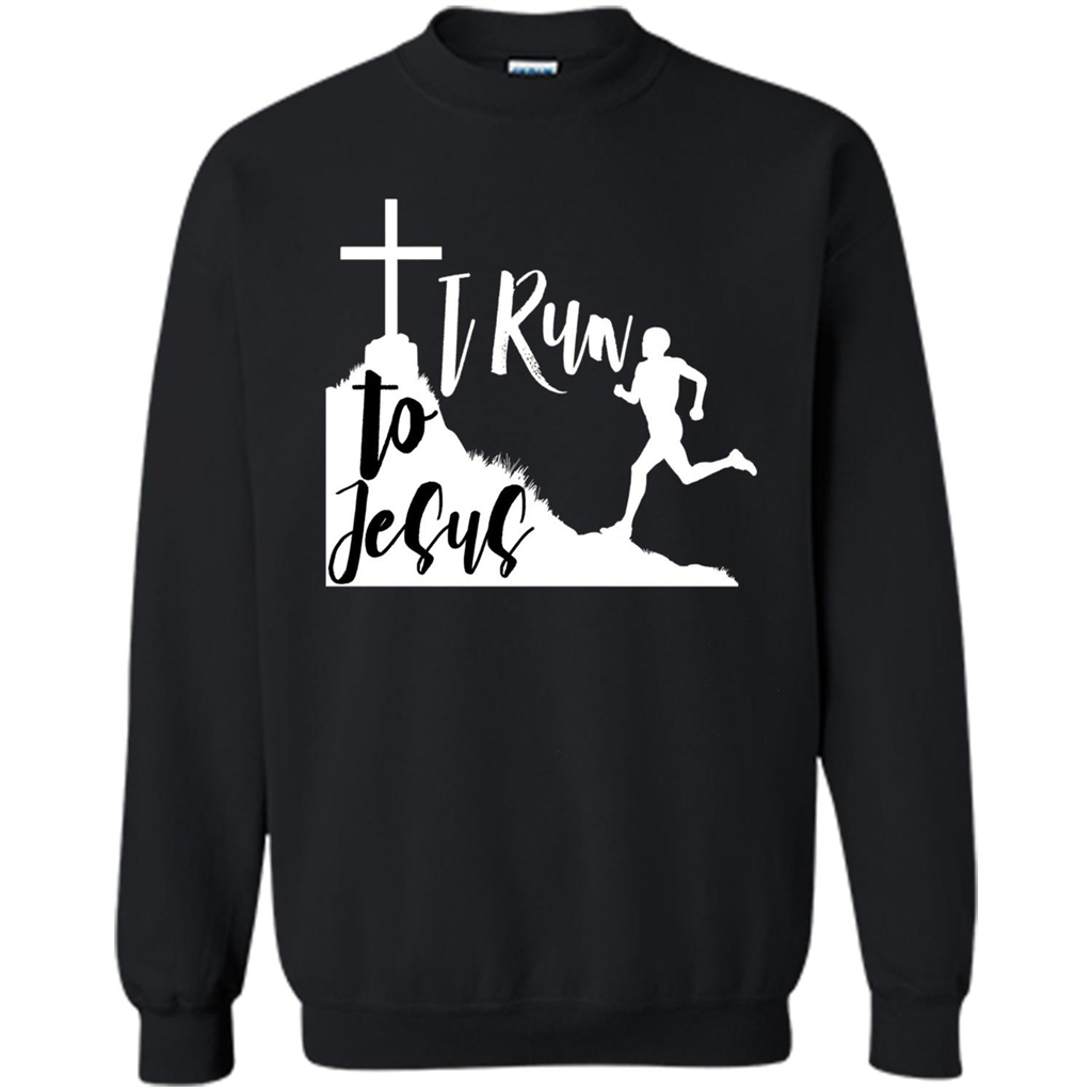 Christian T-shirt I Run To Jesus Black