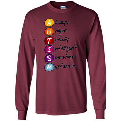 Autism Awareness Definition T-shirt Maroon
