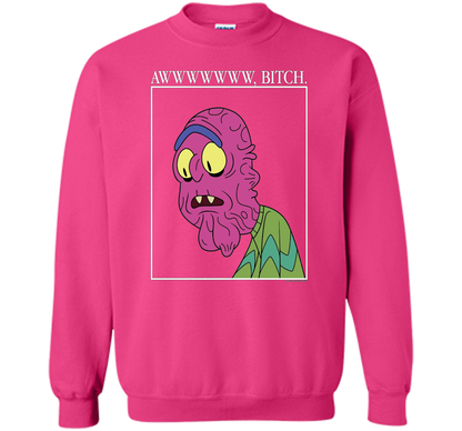 Rick &amp; Morty Aww Bitch shirt Heliconia