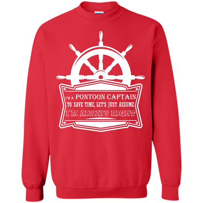I'm A Pontoon Captain T-shirt Red