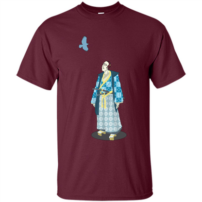 Samurai Serenity tshirt Maroon