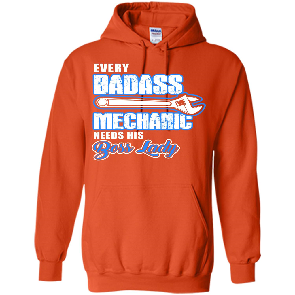 Every Badass Mechanic Needs His Boss Lady T-shirt Orange