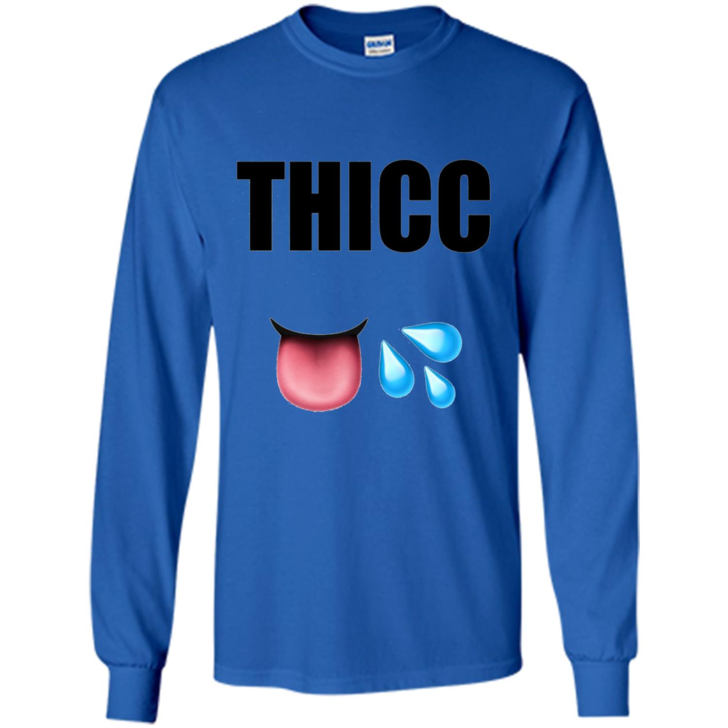 THICC Funny Gym Squat T-shirt Royal