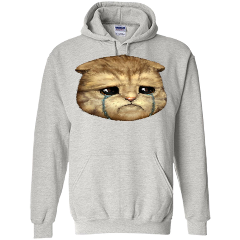 Cat Lovers T-shirt Cat Crying Ash
