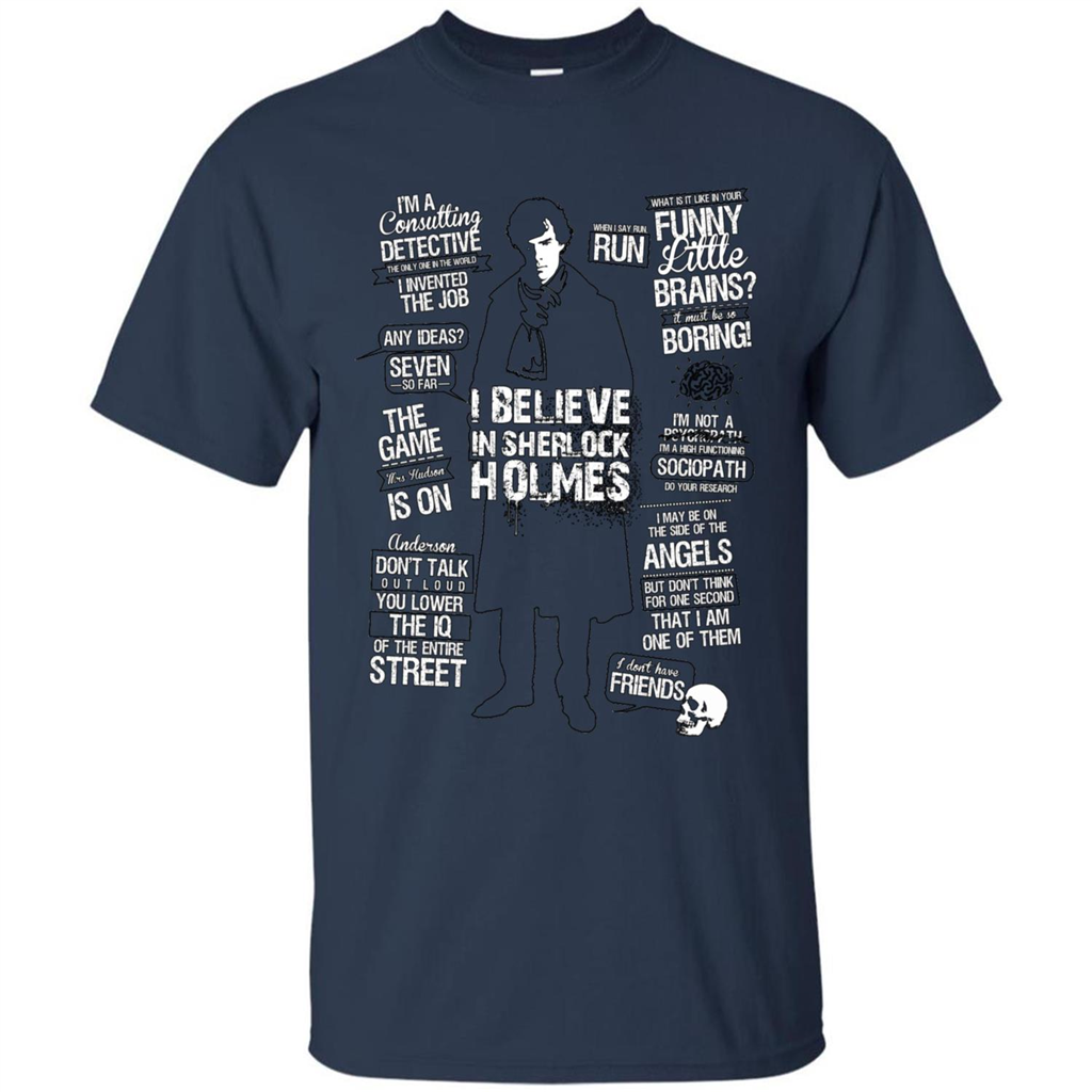 Detective Quotes To A Great Mind Nothing Is Little T-shirt Navy