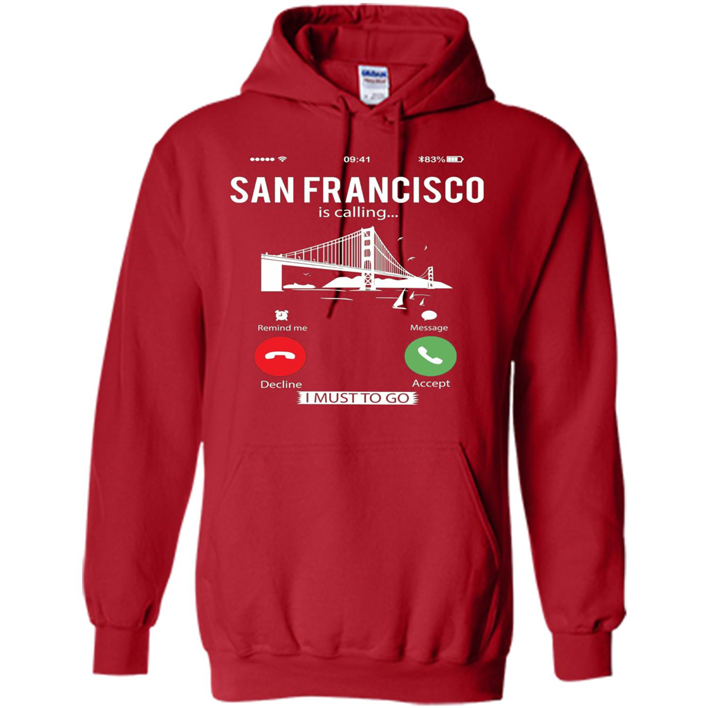 Traveling T-shirt San Francisco Is Calling I Must Go To T-Shirt Red