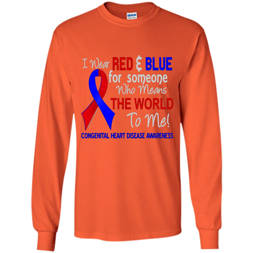 Congenital Heart Disease CHD T-Shirt Means The World To Me Orange