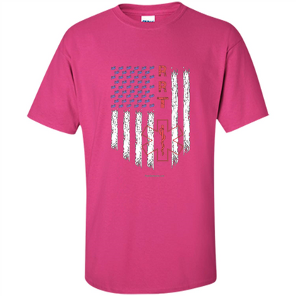 RRT - Respiratory Therapist American Flag T-shirt Heliconia