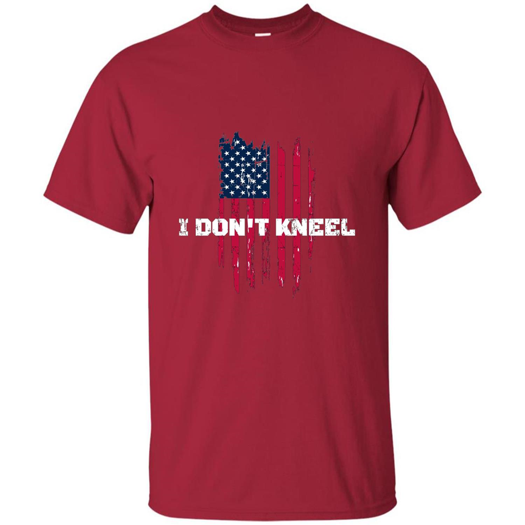 Military T-shirt I Don't Kneel T-shirt Cardinal