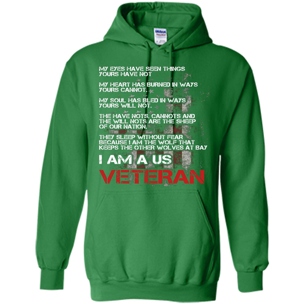 Military T-shirt I Am A Us Veteran T-shirt Irish Green