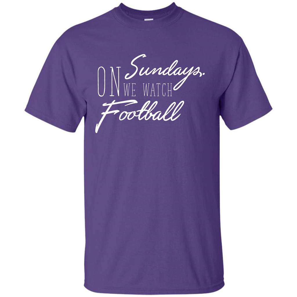 On Sundays We Watch Football T-shirt Purple