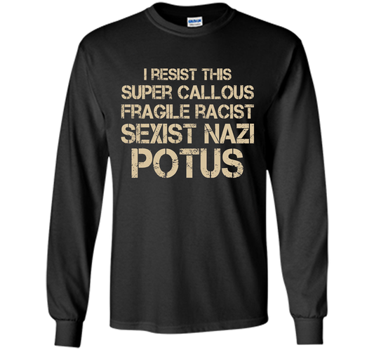 I Resist This Super Callous Fragile Racist Sexist Nazi Potus T-shirt Black