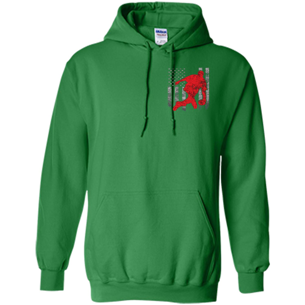 Bowling Man T-shirt - American Flag Bowling T-shirt Irish Green