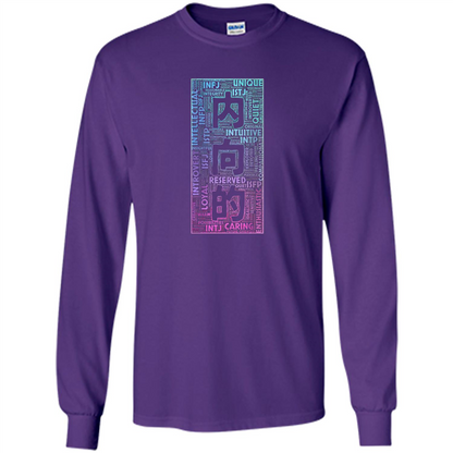 Japanese Introvert T-Shirt With Kanji Text Purple