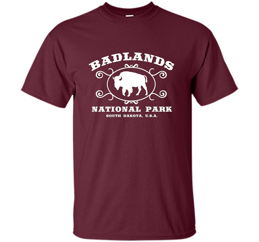 Whereables: Badlands National Park T-Shirt cool shirt Maroon