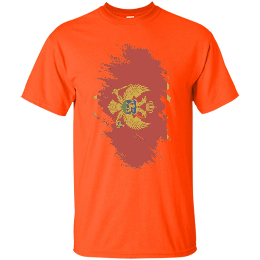 Flag of Montenegro T-shirt National Montenegrin Orange