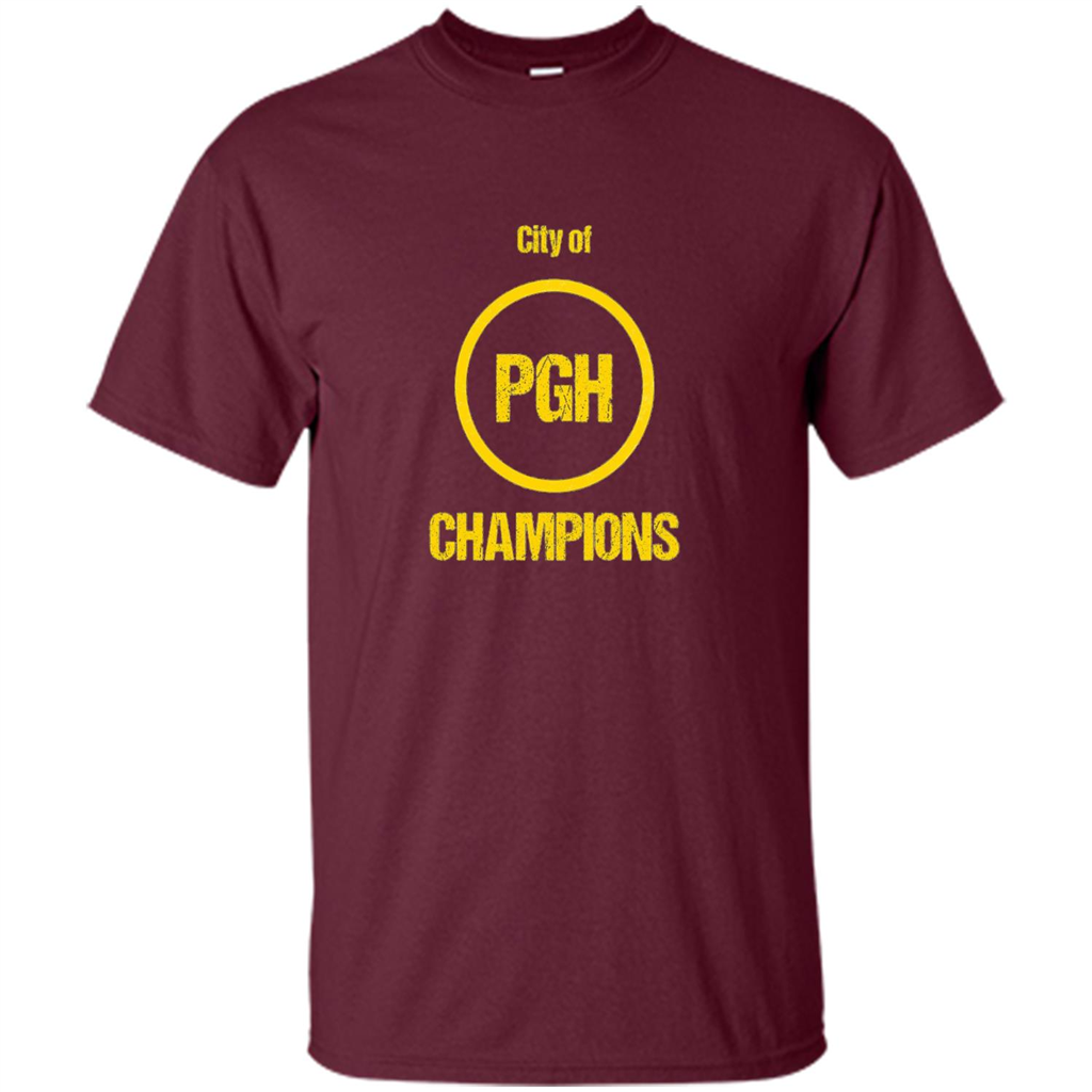 Pittsburgh PGH City Of Champions T-shirt Maroon
