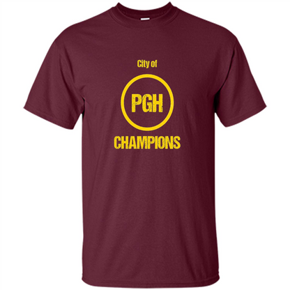 Pittsburgh PGH City Of Champions T-shirt Maroon