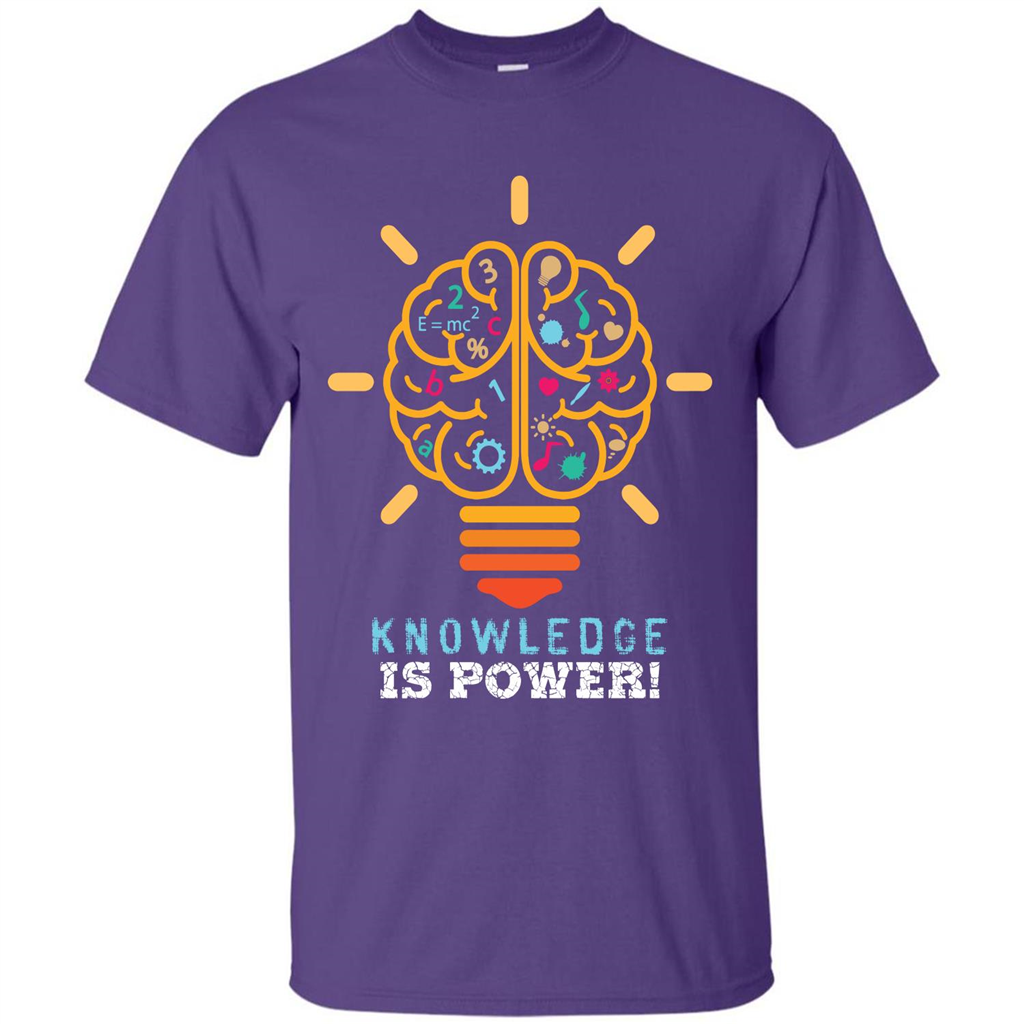 Student T-shirt Knowledge Is Power T-shirt Purple