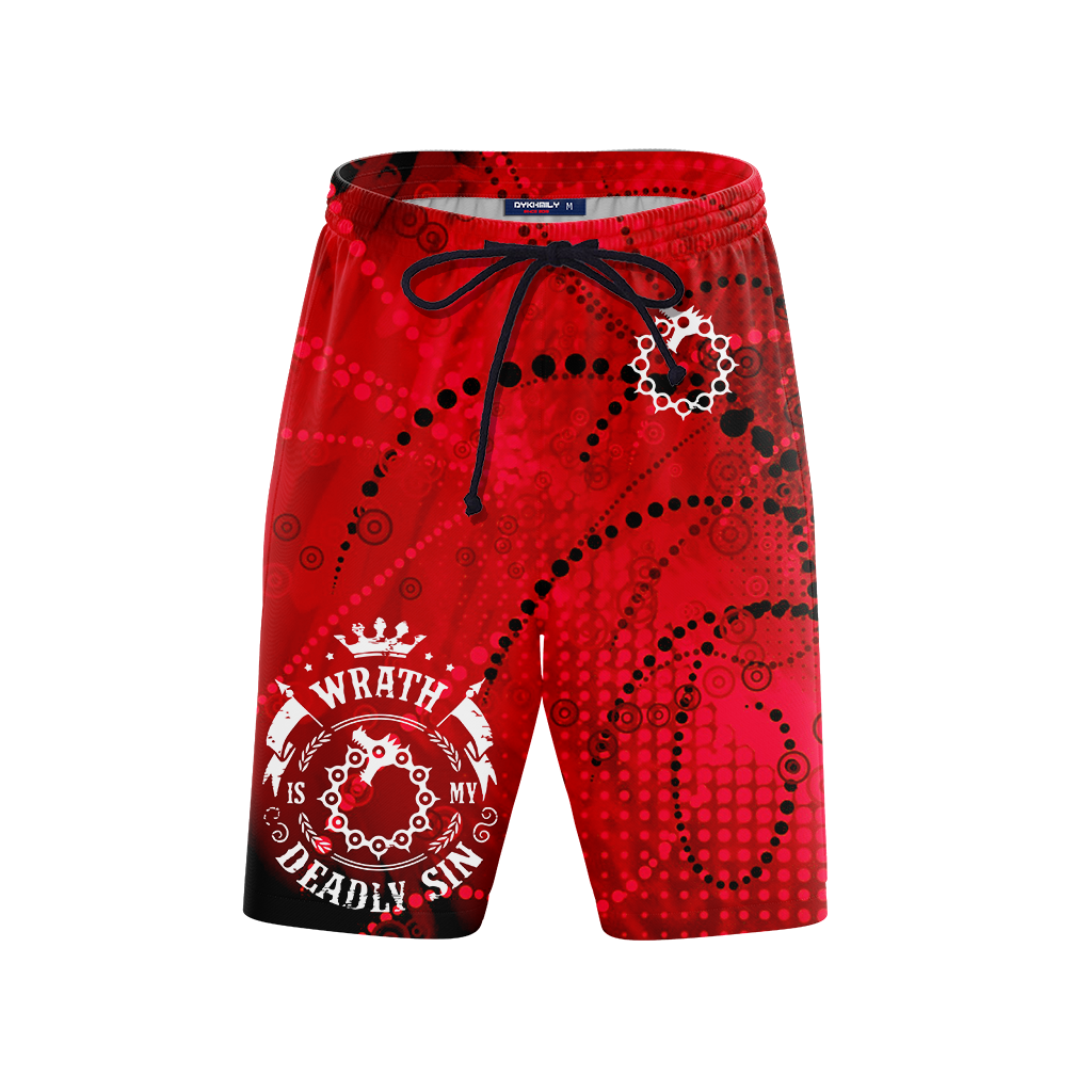 The Seven Deadly Sins - Wrath 3D Beach Shorts