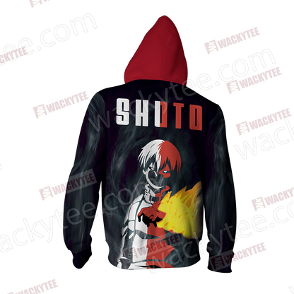 Boku No Hero Academia Shoto Todoroki Zip Up Hoodie Jacket
