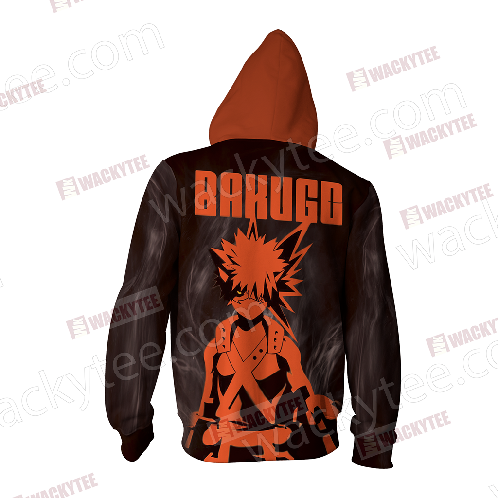 Boku No Hero Academia Katsuki Bakugou Zip Up Hoodie Jacket WackyTee