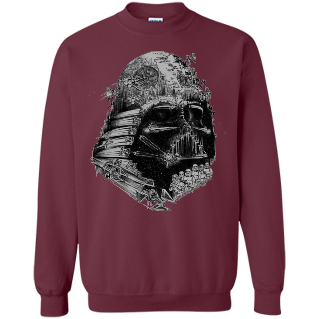 Movie T-shirt Darth Vader Build The Empire Graphic T-shirt Maroon