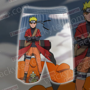 Naruto Naruto And Gamabunta 3D Beach Shorts