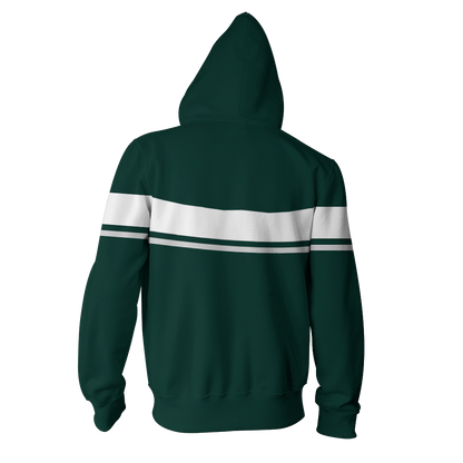 Hogwarts House Slytherin Harry Potter Zip Up Hoodie