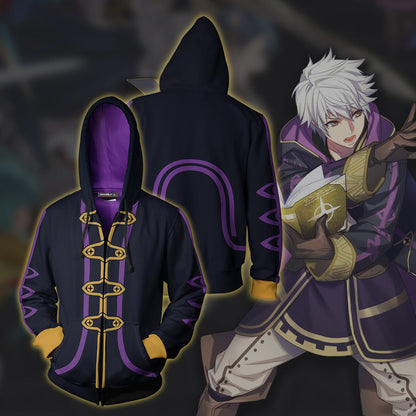 Fire Emblem Robin Cosplay Zip Up Hoodie Jacket 4XL