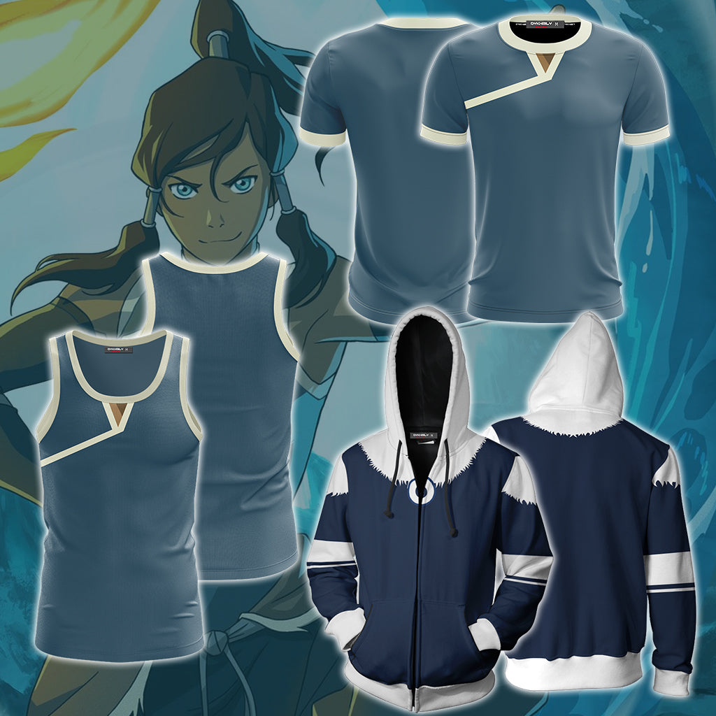 The Legend Of Korra Cosplay Zip Up Hoodie Jacket