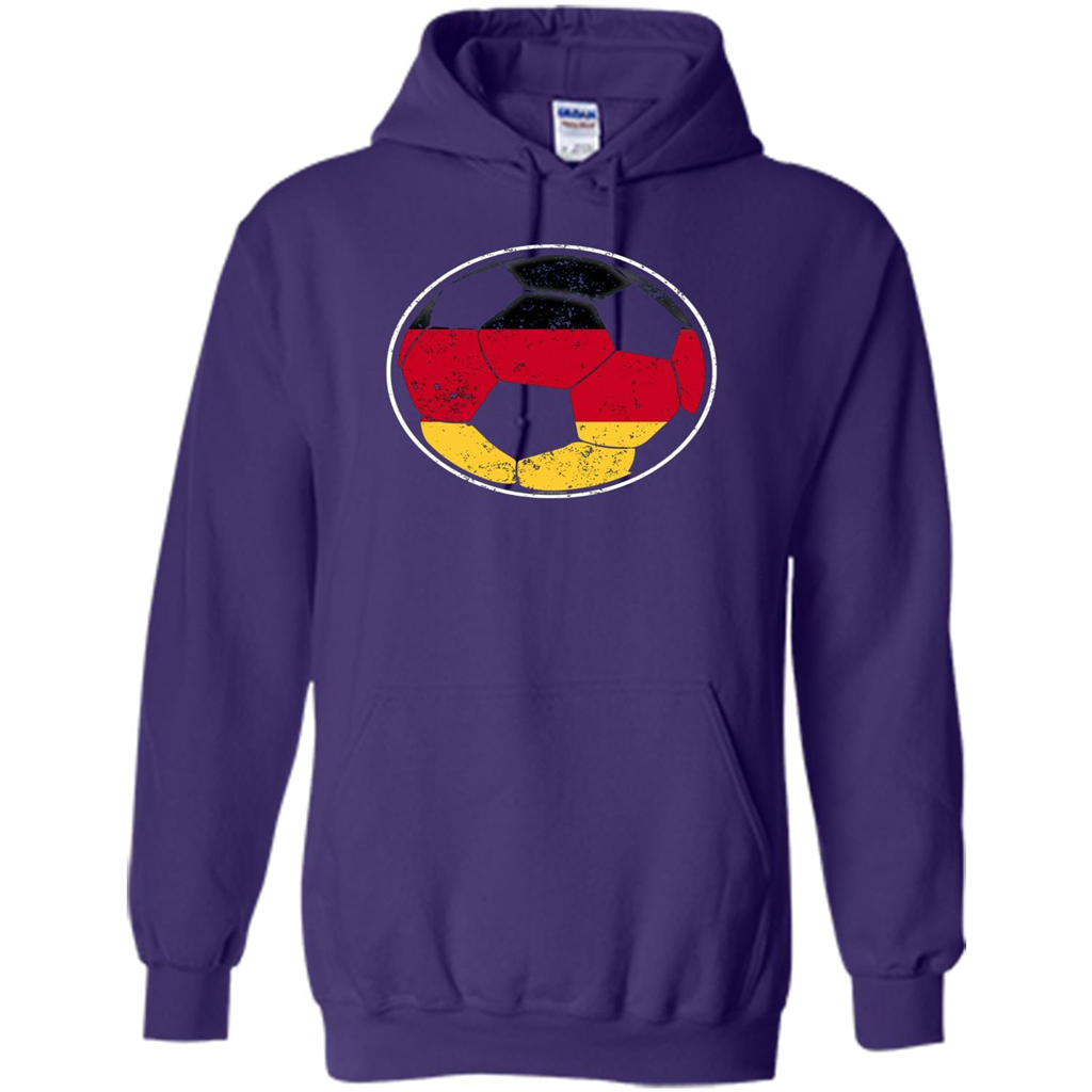 Germany Flag Soccer Ball Flag Soccer T-shirt Purple