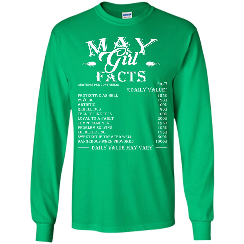 May Girl Facts T-shirt Irish Green